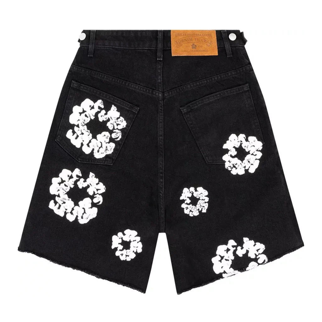 Shorts en jean Denim Tears Noir