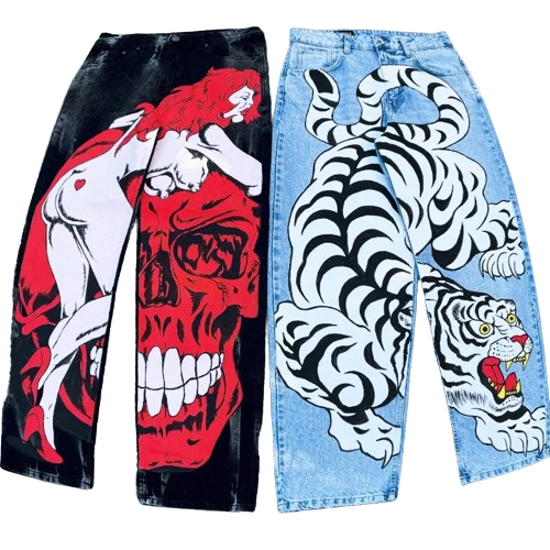 ¡Pantalones de tigre vintage!