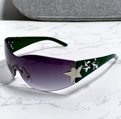 Woman lunette star glasses