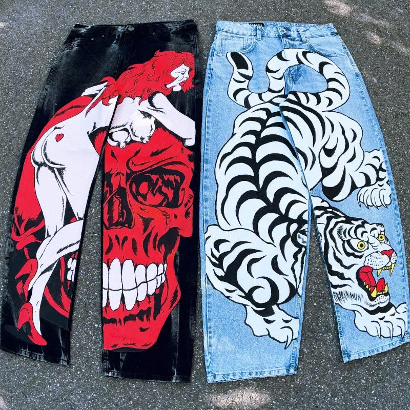 ¡Pantalones de tigre vintage!