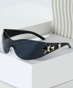 Woman lunette star glasses